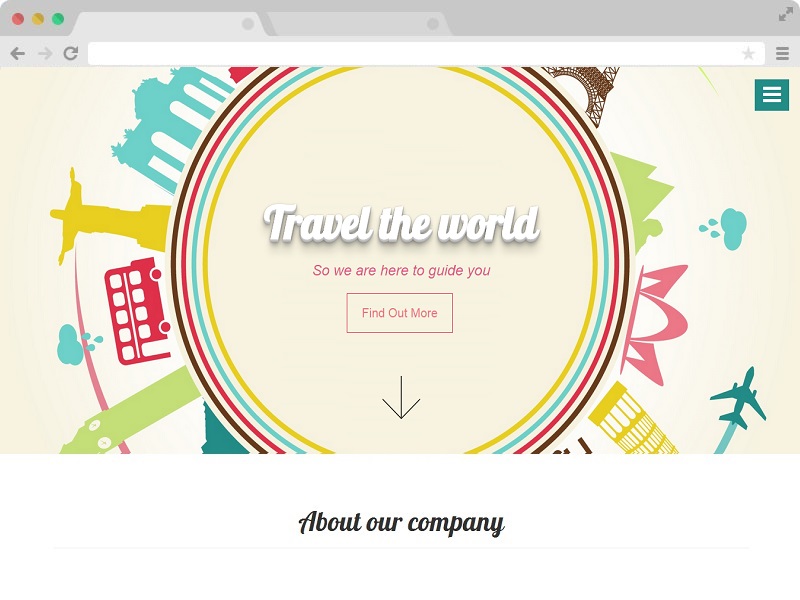 旅行者 – 一个免费Bootstrap5单页个人主页博客网站模板自适应HTML5网站模板免费下载