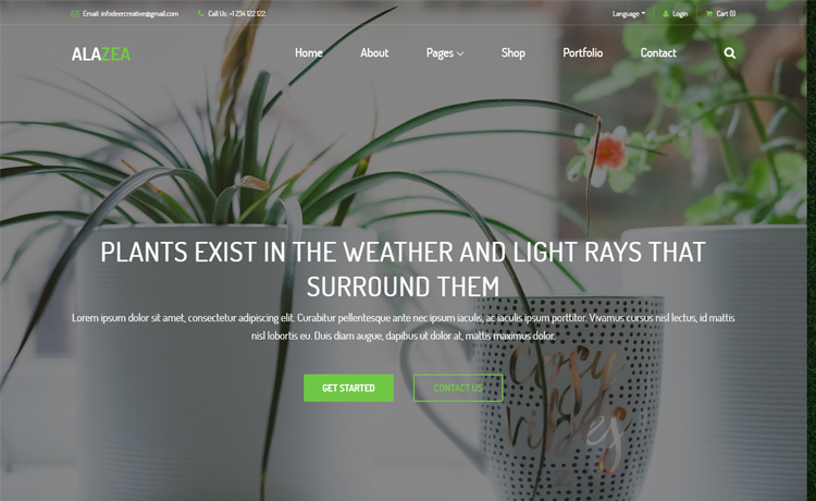 免费简洁的设计Bootstrap 4植物苗圃农业网站模板自适应HTML5网站模板免费下载