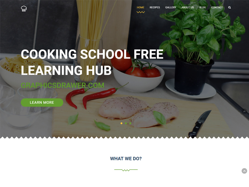 一个高质量免费 bootstrap5 烹饪培训教育课程学校自适应HTML5网站模板免费下载