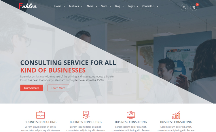 一个多页面吸引眼球的免费 Bootstrap 4 企业代理商业务咨询代理商业网站模板自适应HTML5网站模板免费下载
