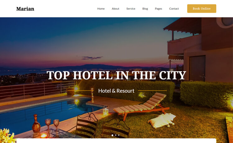 多才多艺吸引眼球的设计免费 Bootstrap 4 团建住宿度假村旅游酒店网站模板自适应HTML5网站模板免费下载
