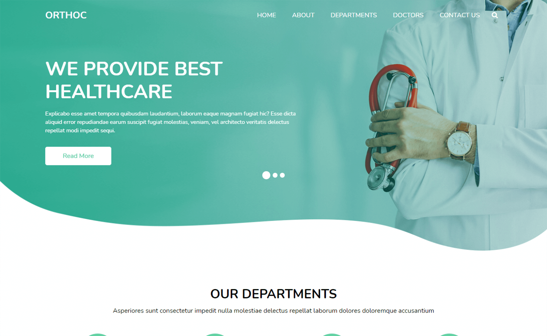 免费现代感设计Bootstrap 4 医疗医院网站模板响应式CSS3自适应HTML5网站模板免费下载