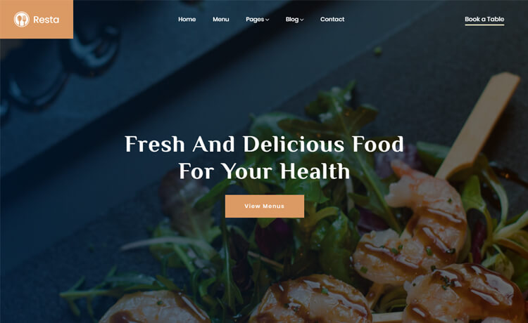 一个顶级的免费 Bootstrap 4 响应式餐厅食品菜谱美食网站模板自适应HTML5网站模板免费下载