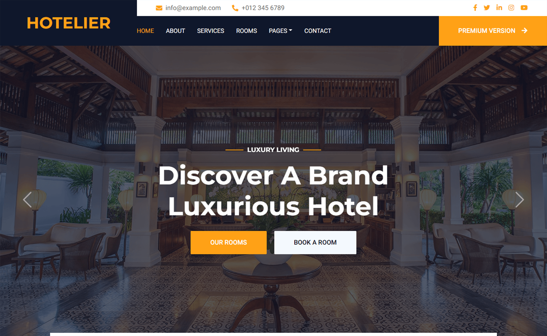 免费Bootstrap 5酒店和旅游商业视频网站模板响应式css3自适应HTML5网站模板免费下载