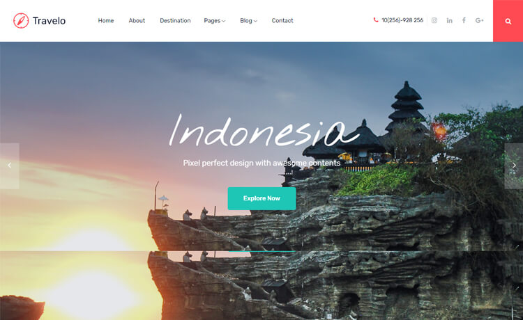 一流的设计和外观免费 Bootstrap 4旅行社旅游网站模板自适应HTML5网站模板免费下载