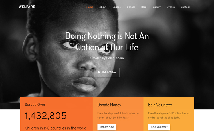 免费的美丽时尚的外观 Bootstrap 4非政府组织慈善机构筹款公益网站模板自适应HTML5网站模板免费下载
