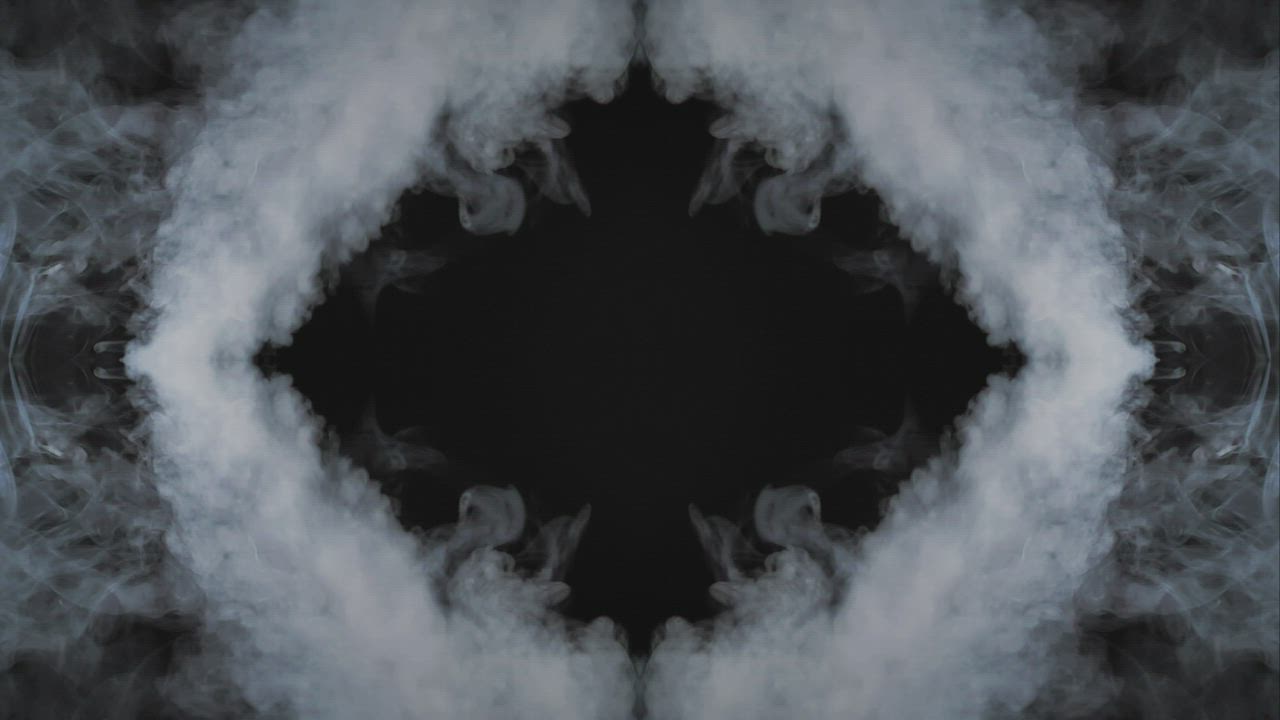 抽象烟雾纹理反射与黑色背景视频模板素材完整版免费下载