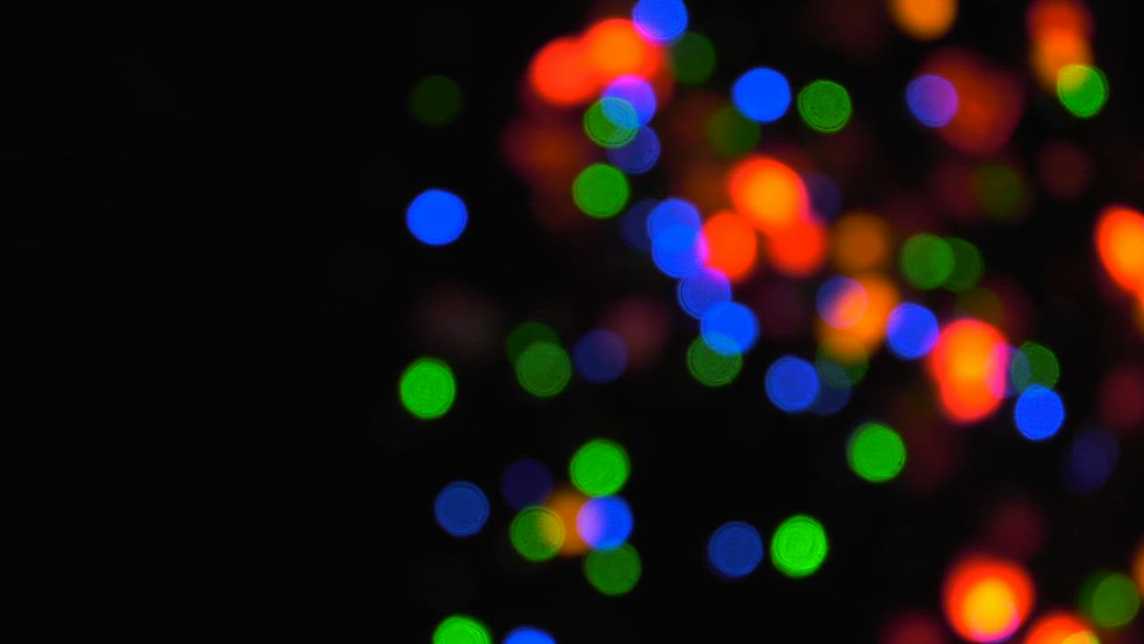 圣诞树灯的散景视频模板素材完整版免费下载