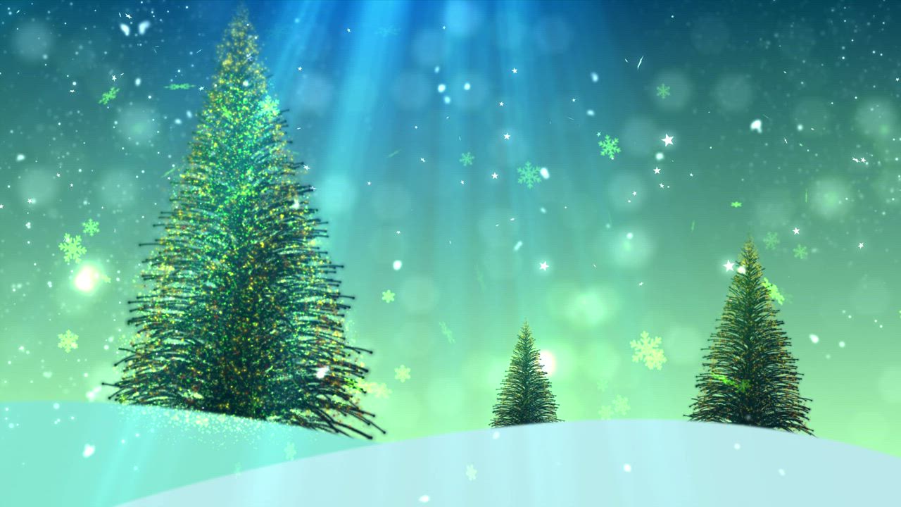 圣诞树，标题背景渲染视频模板素材完整版免费下载