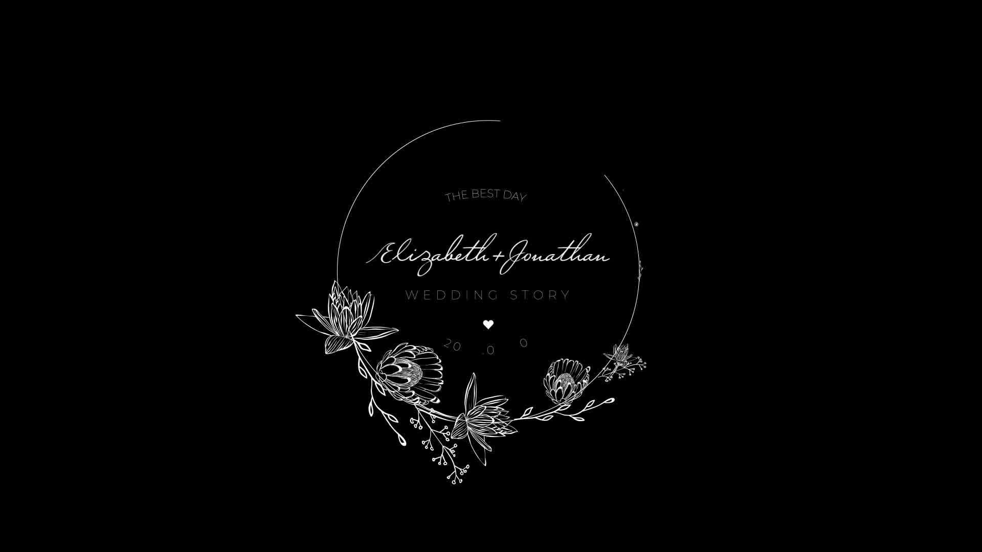 优雅的花卉标题视频模板素材完整版免费下载