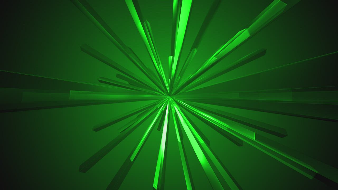 一起旋转的绿色矩形棱镜视频模板素材完整版免费下载