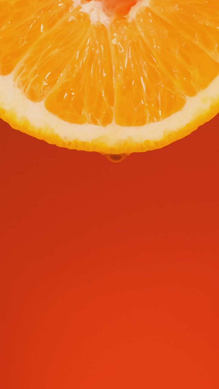 橙色背景上的橙色切片视频模板素材完整版免费下载