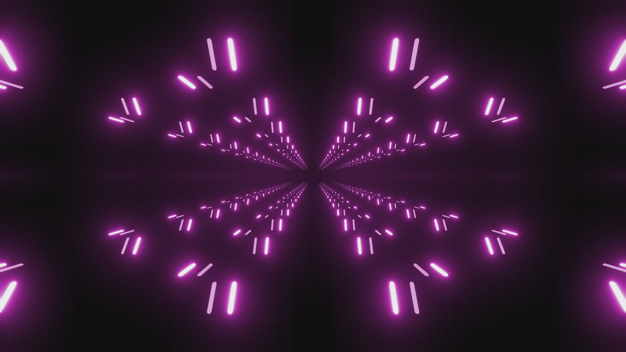 紫色霓虹灯的平行表面视频模板素材完整版免费下载