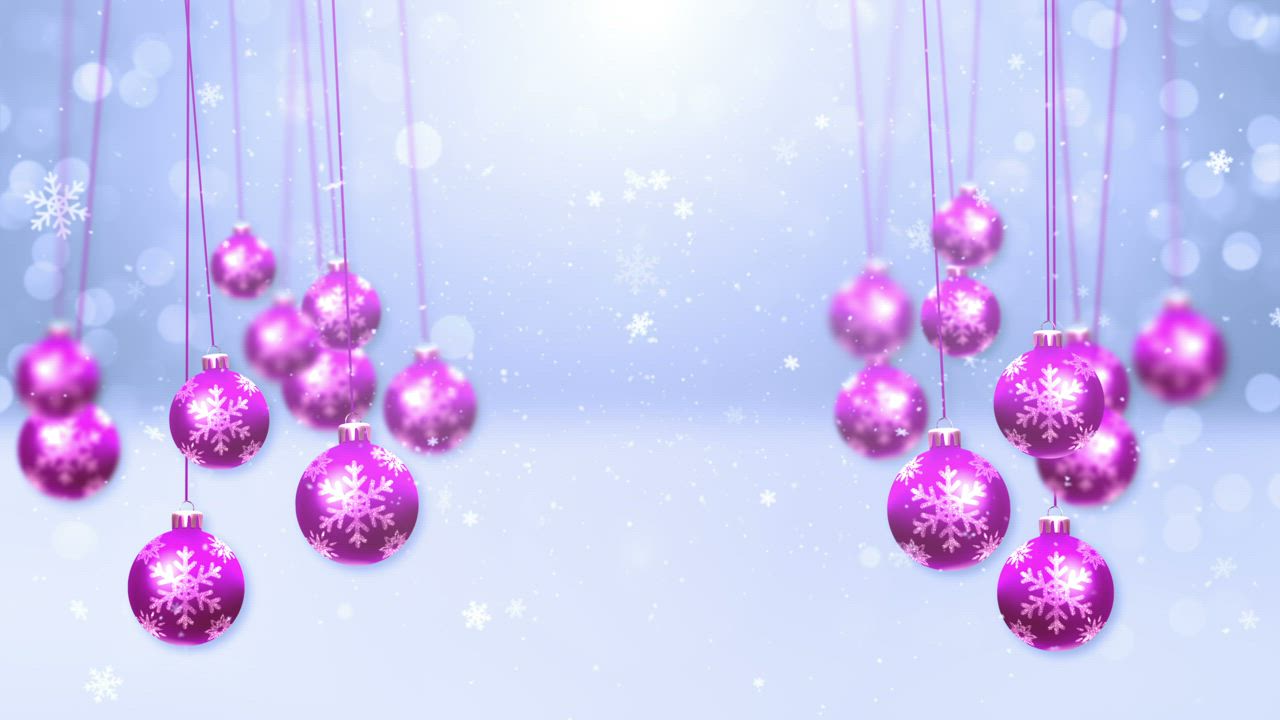 雪地里的紫色球体视频模板素材完整版免费下载