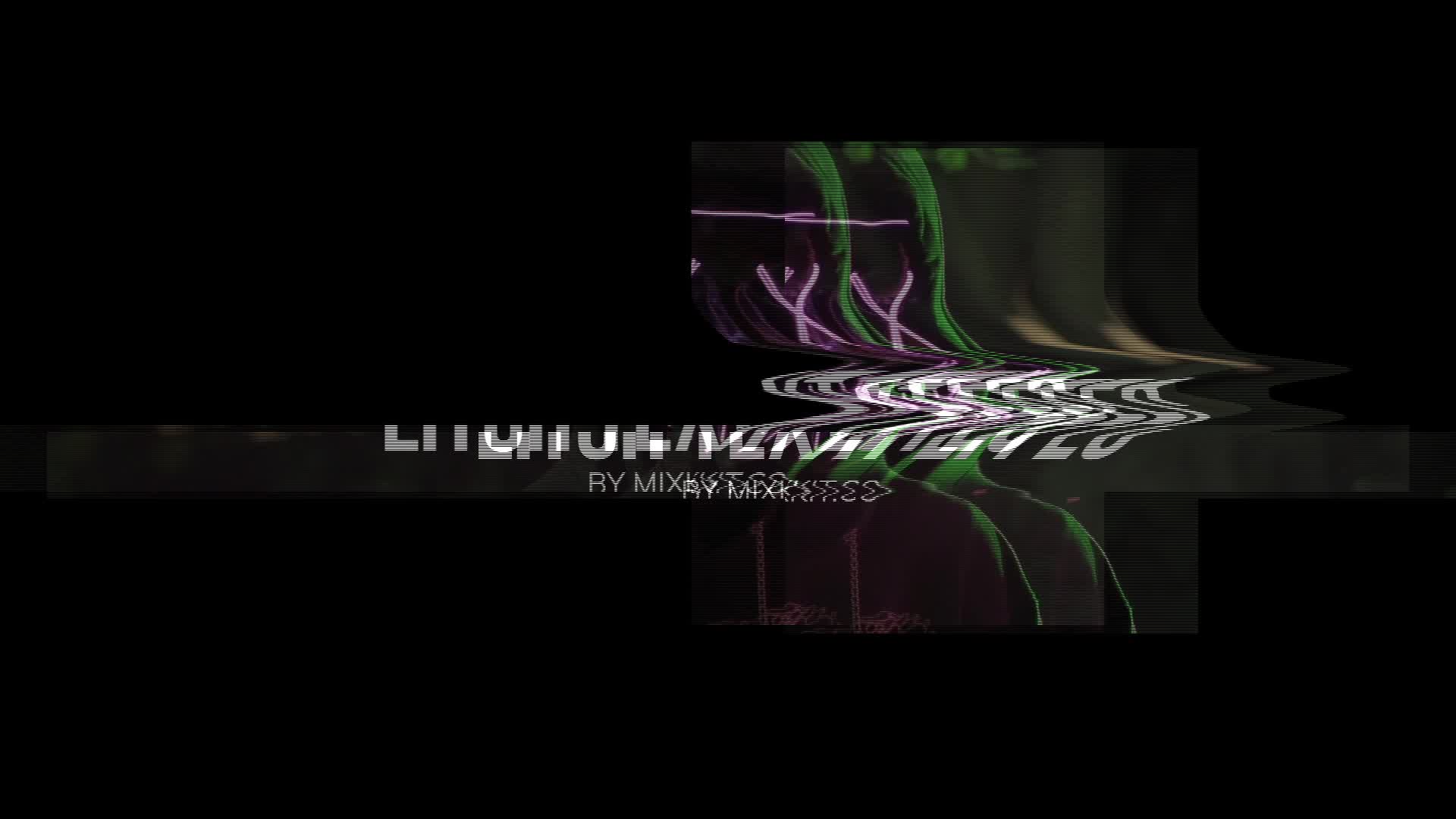 具有全帧毛刺效果的视频背景，标题和标语，淡入黑色视频模板素材完整版免费下载