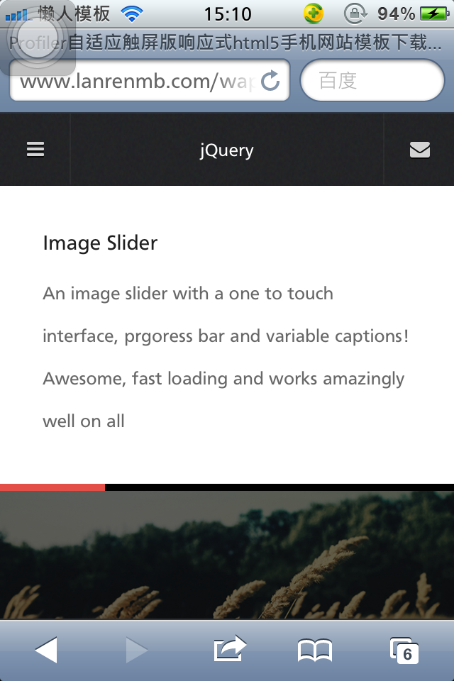 Profiler自适应触屏版响应式html5手机网站模板下载