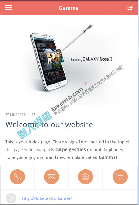 仿Gamma触屏版自适应响应式html5手机wap网站模板下载