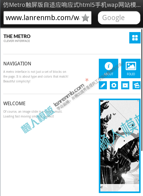 仿Metro触屏版自适应响应式html5手机wap网站模板下载