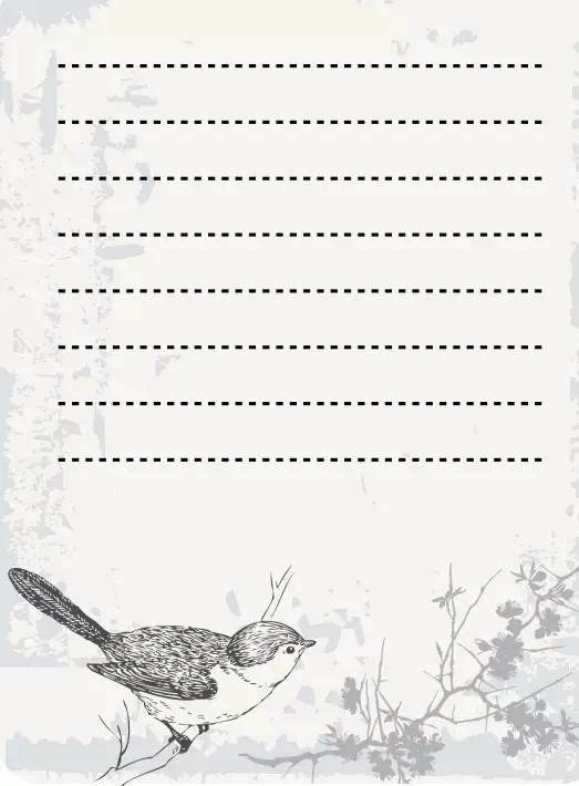 微信公众平台编辑器小鸟站树枝信纸背景文章模板素材图片