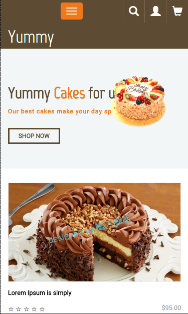 生日蛋糕店面触屏版自适应html5手机wap网站模板源码下载