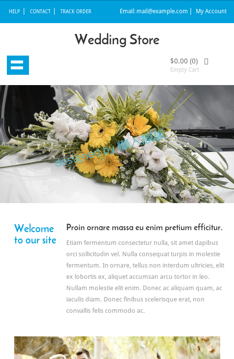 婚纱鲜花首饰购物触屏版自适应html5手机wap网站模板源码下载