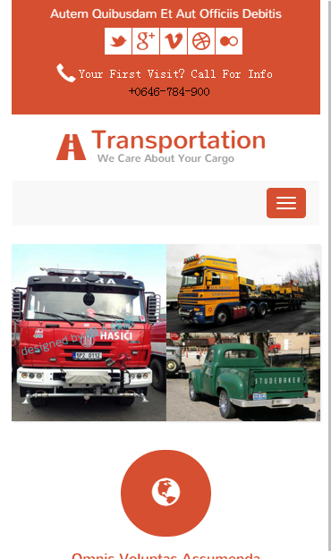 国际货运物流企业触屏版自适应手机wap网站模板源码下载