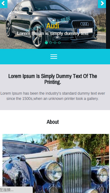 顶级豪华汽车触屏版自适应手机wap网站模板源码下载