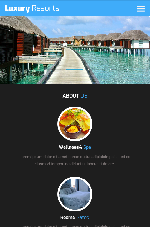 蓝色桑拿会所触屏版自适应手机wap网站模板源码下载