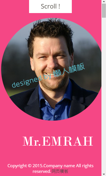 视角滑动个人简介触屏版自适应html5手机wap网站模板源码下载