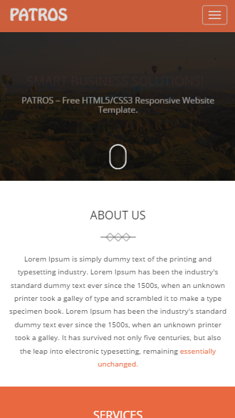 橙色视差滚动设计触屏版自适应html5手机wap网站模板源码下载
