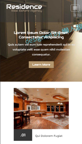棕色室内家居建材触屏版自适应html5手机wap网站模板源码下载