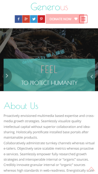 关爱孩童爱心工程触屏版自适应手机wap网站模板源码下载