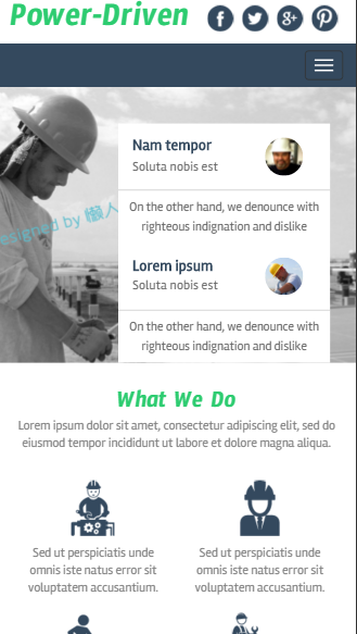 灰色背景机械修理触屏版自适应html5手机wap网站模板源码下载