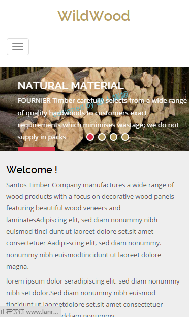 木材加工行业触屏版自适应html5手机wap网站模板源码下载