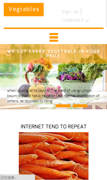 新鲜蔬菜品种供应触屏版自适应html5手机wap网站模板源码下载