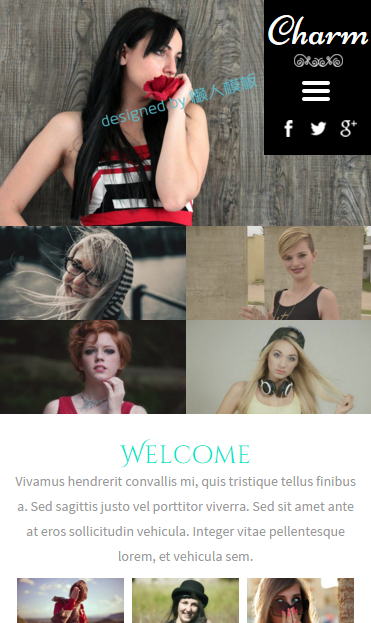 魅力女性时尚触屏版自适应手机wap网站模板源码下载