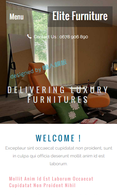 室内家居设计理念触屏版自适应html5手机wap网站模板源码下载