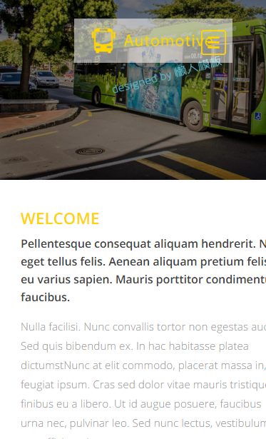 公共汽车维修触屏版自适应手机wap网站模板源码下载