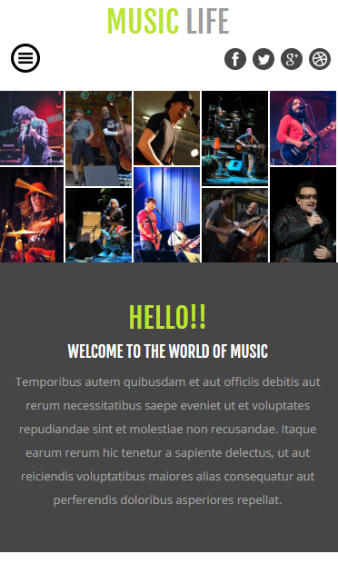 音乐生活娱乐触屏版自适应手机wap网站模板源码下载