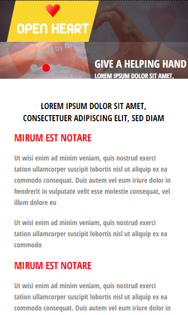 献出一份爱心公益触屏版自适应响应式html5手机wap网站模板下载