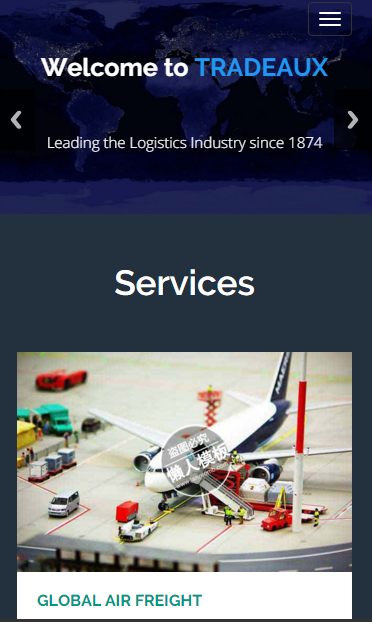 物流货运企业触屏版自适应手机wap网站模板源码下载