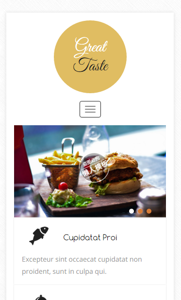 白色简洁美食博客触屏版自适应html5手机wap网站模板源码下载
