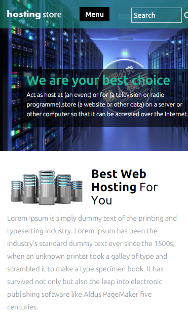 豪华服务器出售触屏版自适应手机wap网站模板源码下载