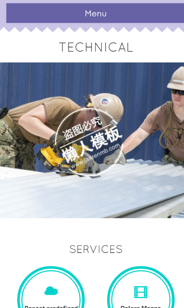 建设施工企业触屏版自适应手机wap网站模板源码下载