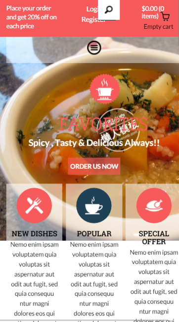 外卖订餐类触屏版自适应html5手机wap网站模板源码下载