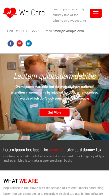 专业男科医院简介触屏版自适应手机wap网站模板源码下载