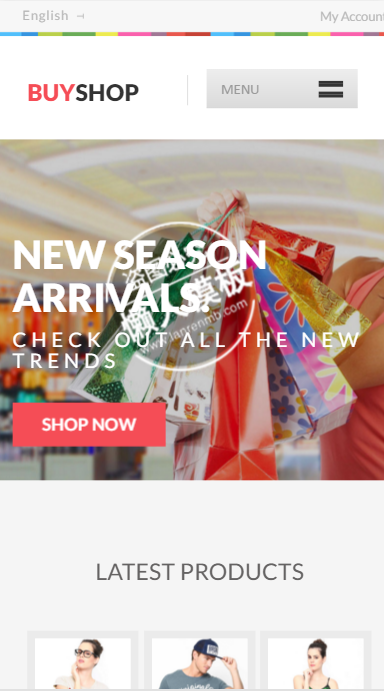 网上购物商城触屏版自适应手机wap网站模板源码下载