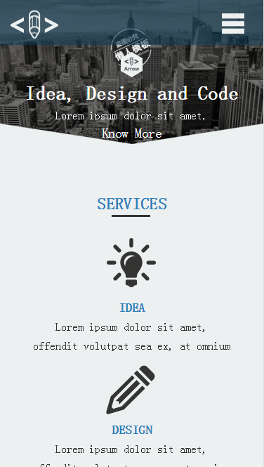 城市项目规划触屏版自适应html5手机wap网站模板源码下载