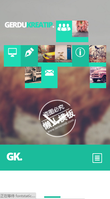简单大气摄影作品触屏版自适应html5手机wap网站模板源码下载