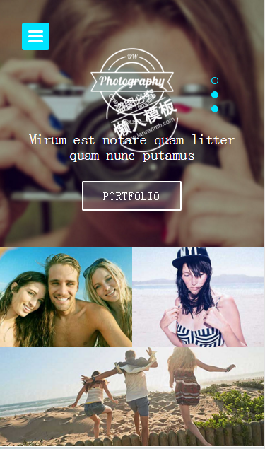 家庭游玩拍摄触屏版自适应html5手机wap网站模板源码下载